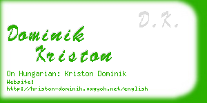 dominik kriston business card